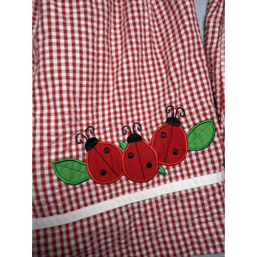 Vintage Y2K Ladybug Seersucker Dress Size 4t Rare Too By Rare Editions - Picture 10 of 16